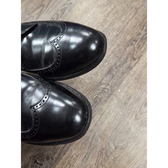 Allen Edmonds Richmond Black Leather Wingtip Oxford Dress Shoes Mens Size 10.5 B - Picture 8 of 9